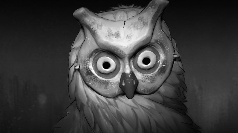 Картина Совенок и зайчик