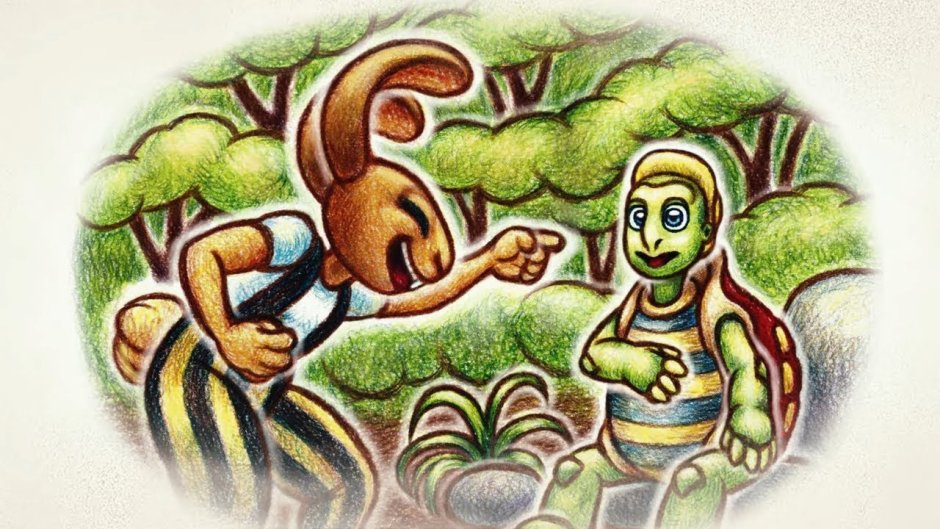 Заяц и черепаха мультфильм