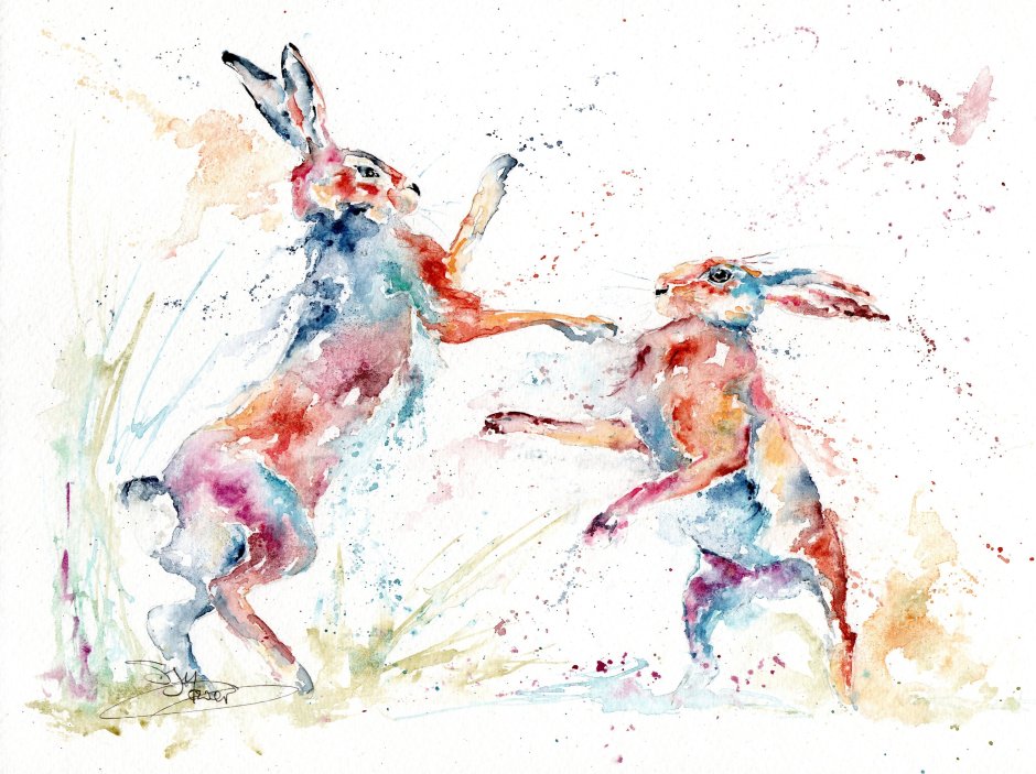 Triumph Stag Yellow Cards Watercolor