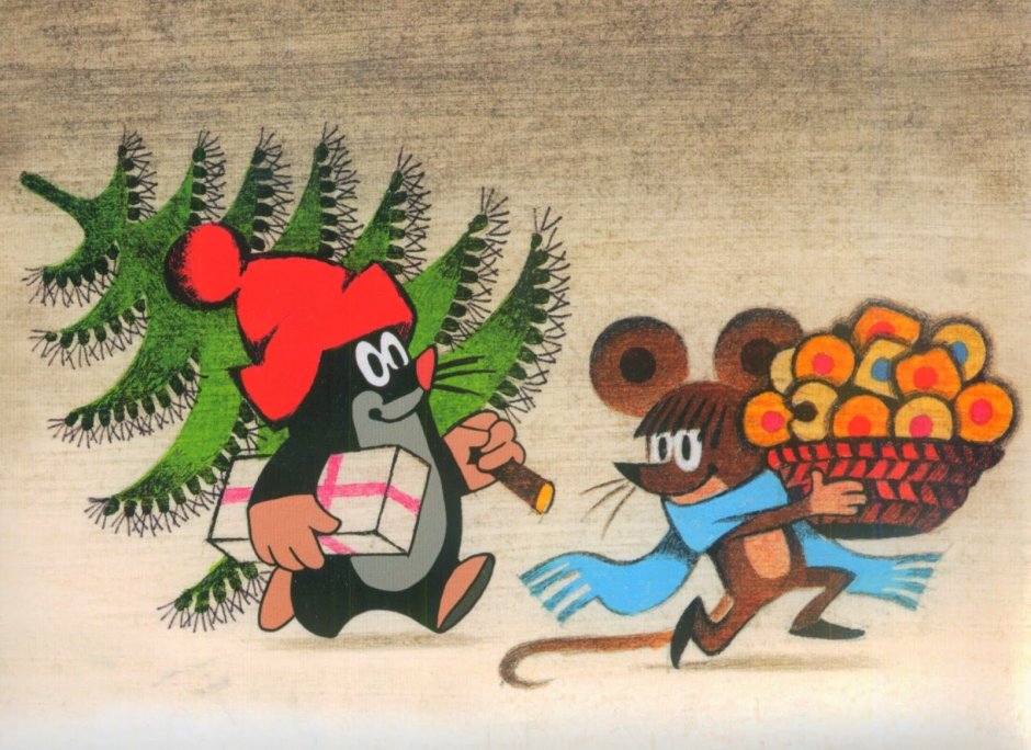 Кротик и Рождество мультфильм