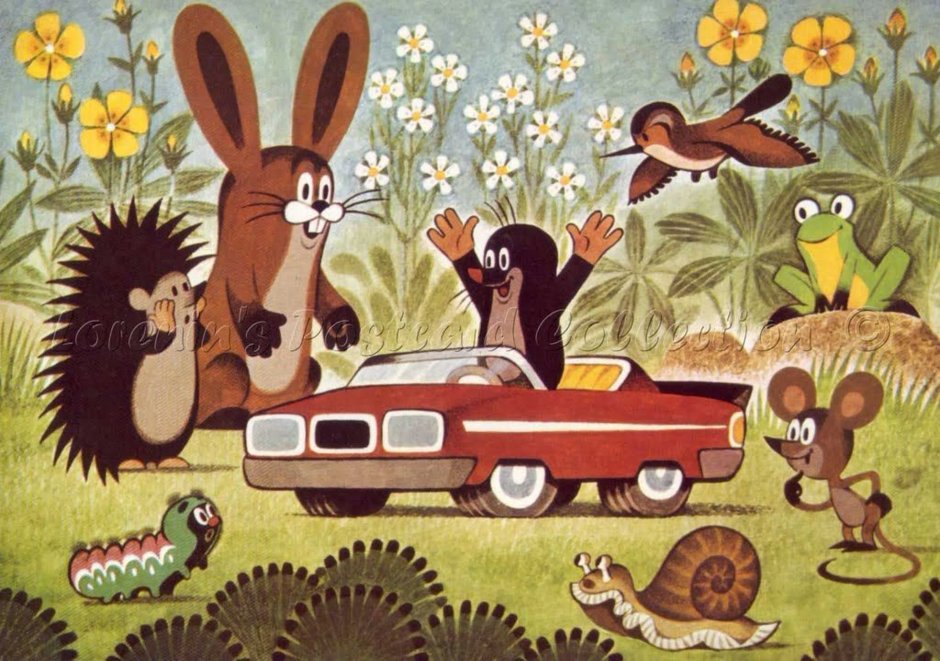 Кротик и автомобильчик мультфильм