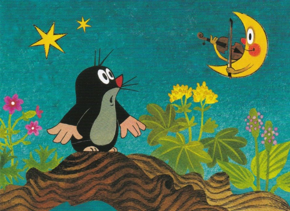 Кротик спит мультик