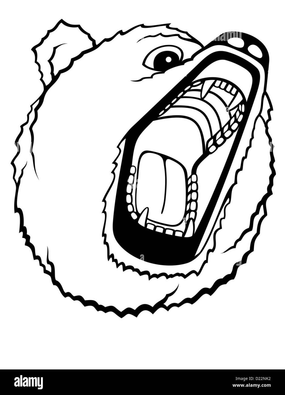 Пасть медведя чучело