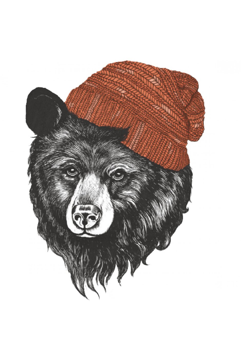 Медведь в шапке ушанке
