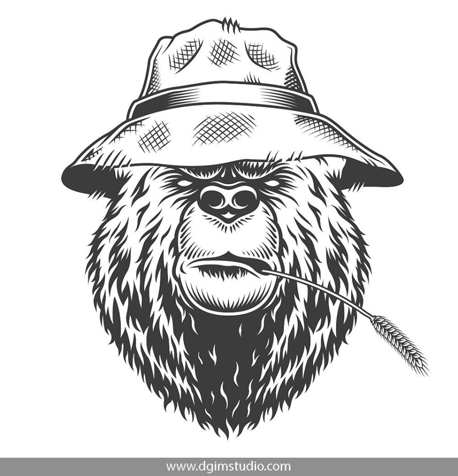 Медведь в шляпе