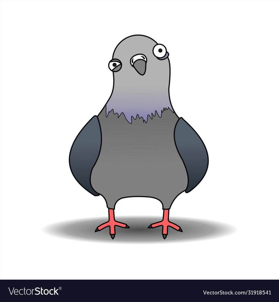 Смешные мультяшные голуби
