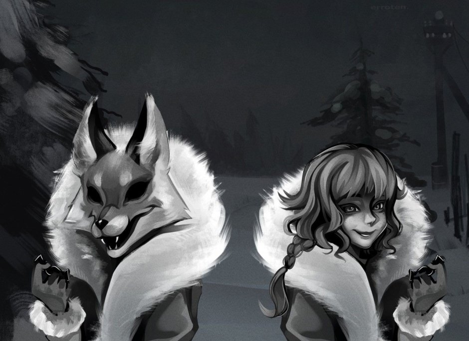 Руня любовь кролика и волка арт