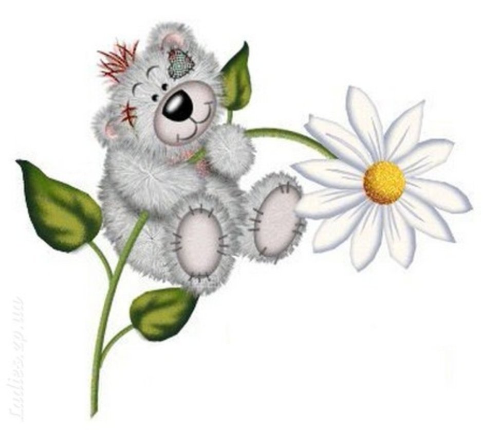 Медвежонок с ромашками