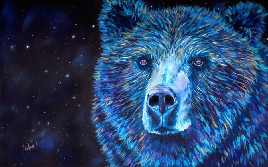 Голова рычащего медведя