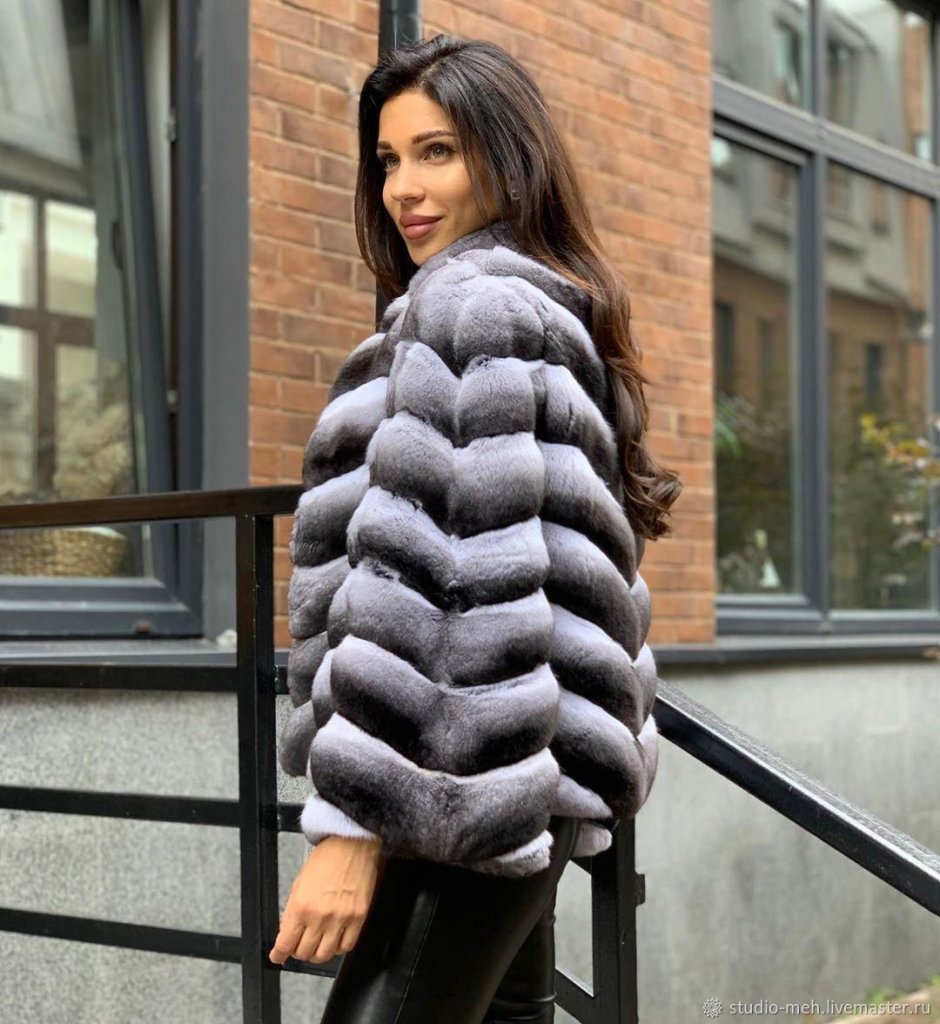 Кофта куртка из кролика Рекса цвет шиншилла купить