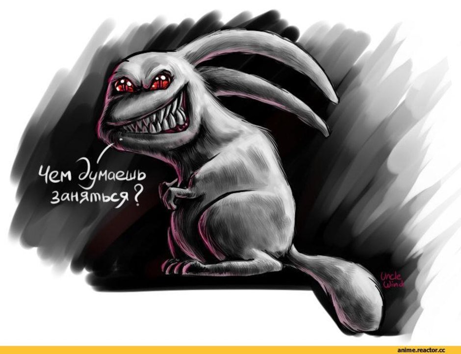 Заяц на черном фоне
