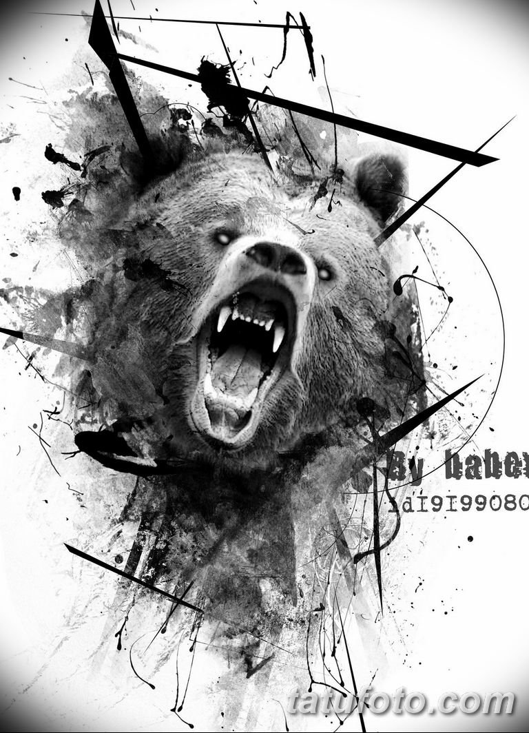 Медведь в стиле трэш полька