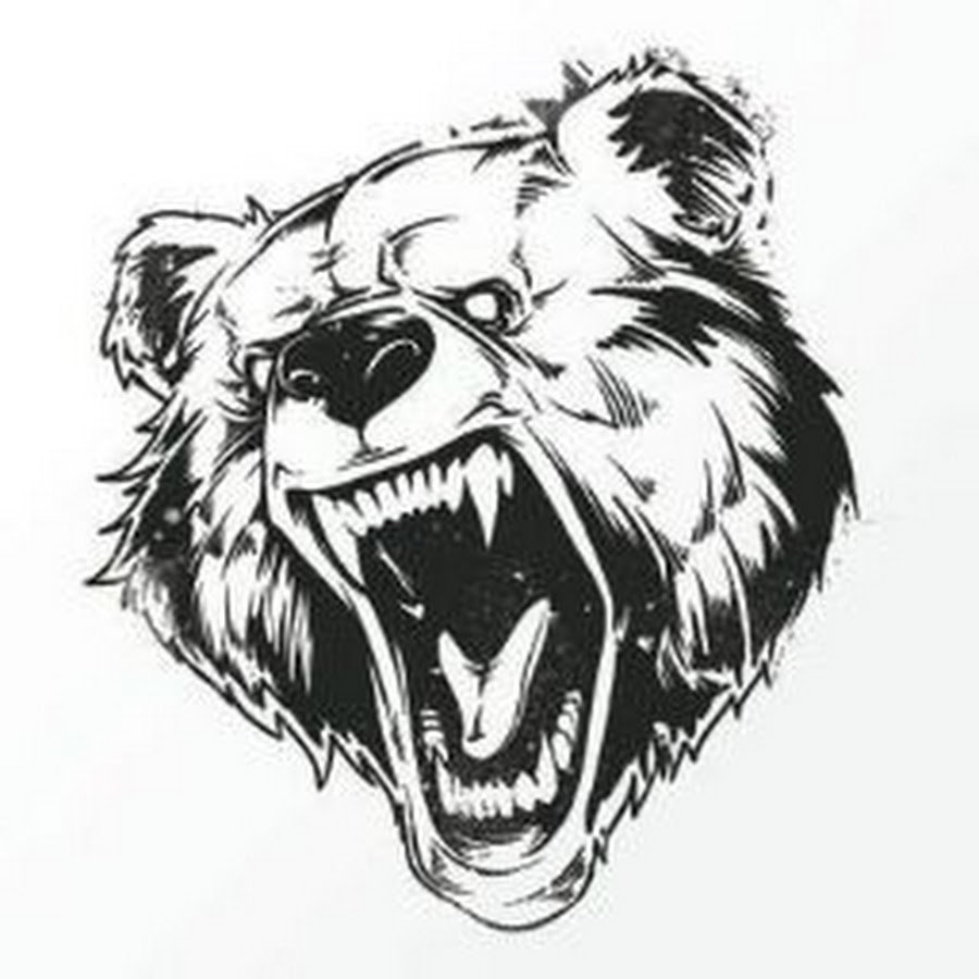 Оскал медведя тату эскиз