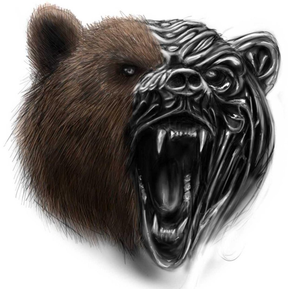 Злой медведь арт