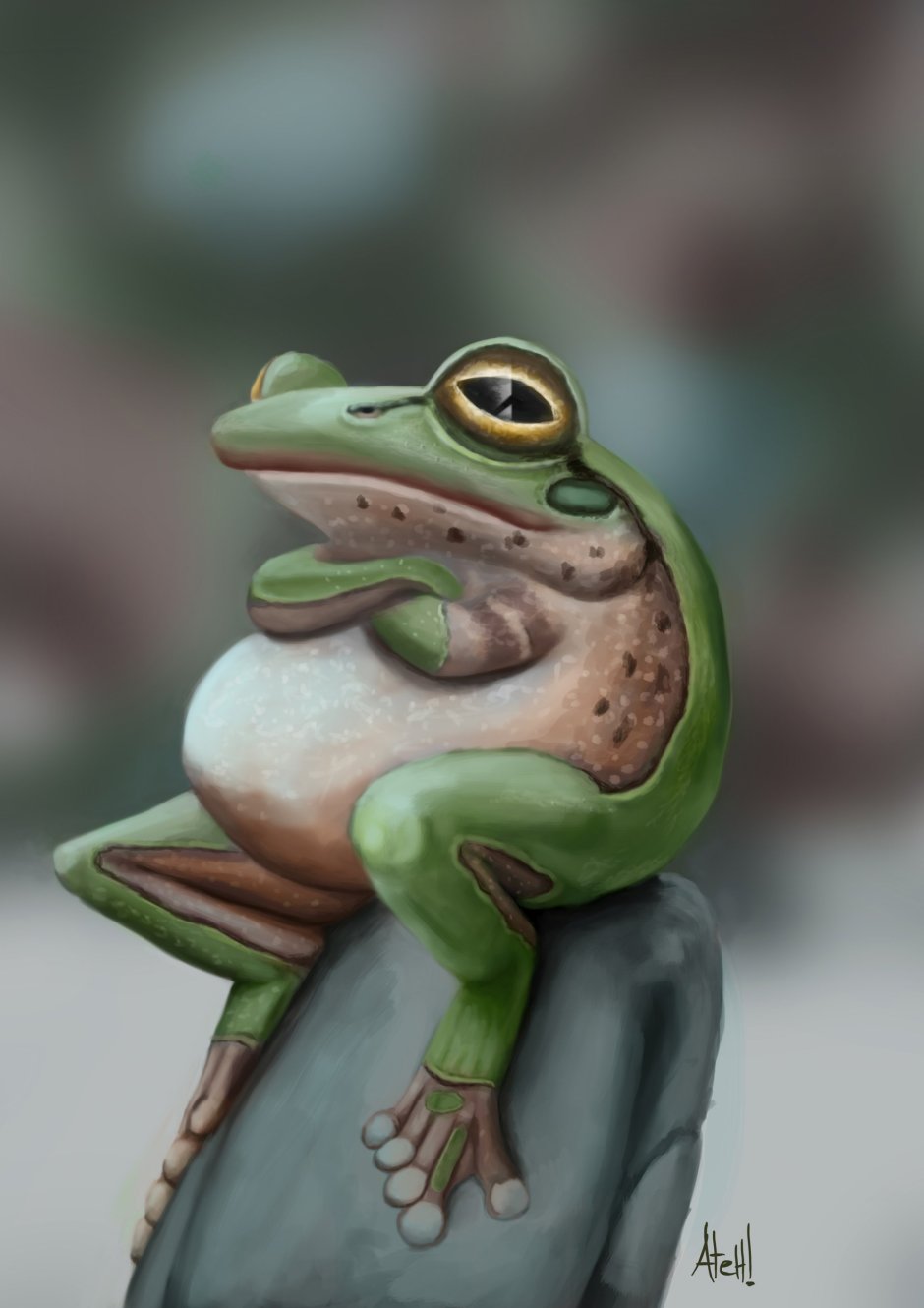 Лягушка арт