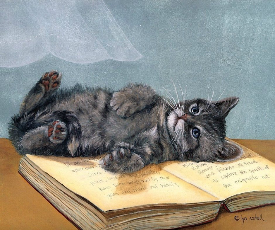 Котёнок с книжкой