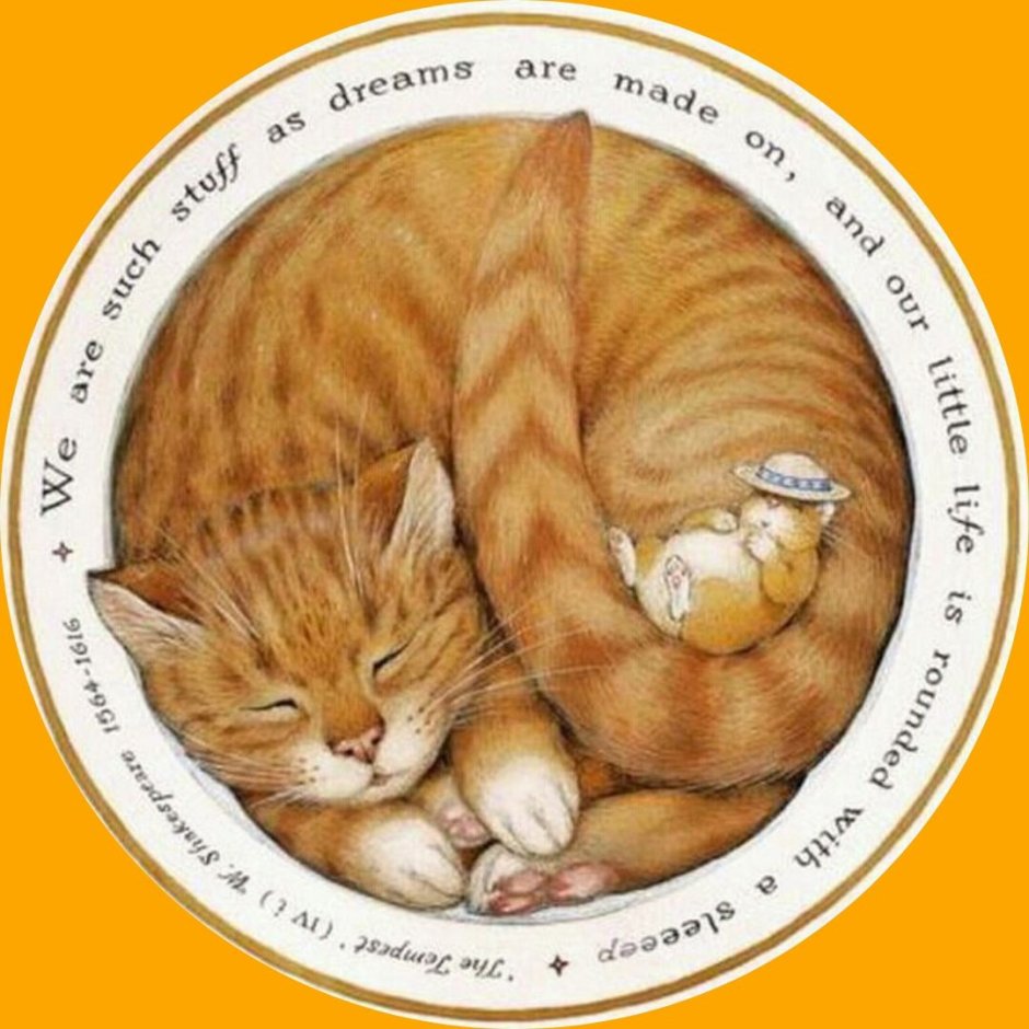 Котик с клубочками