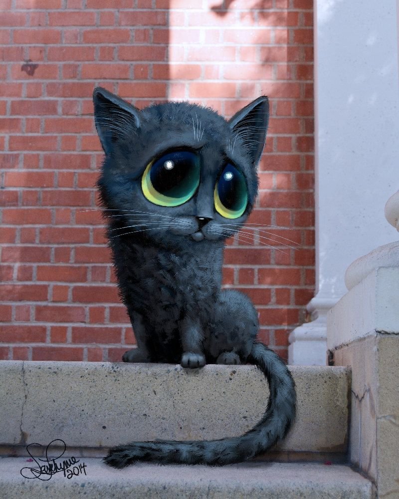 Катики сболшими глазками