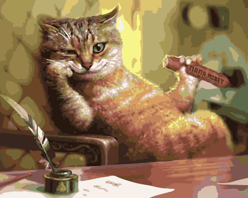 Кот с сосисками