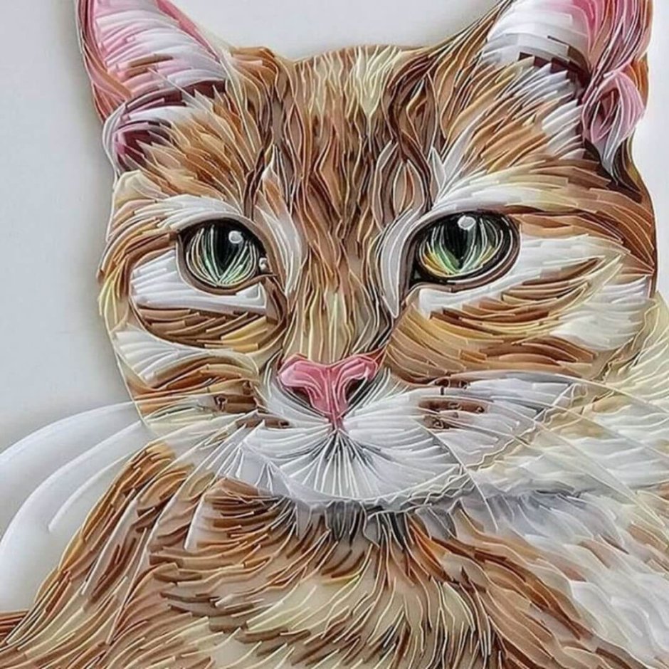 Кот из квиллинга