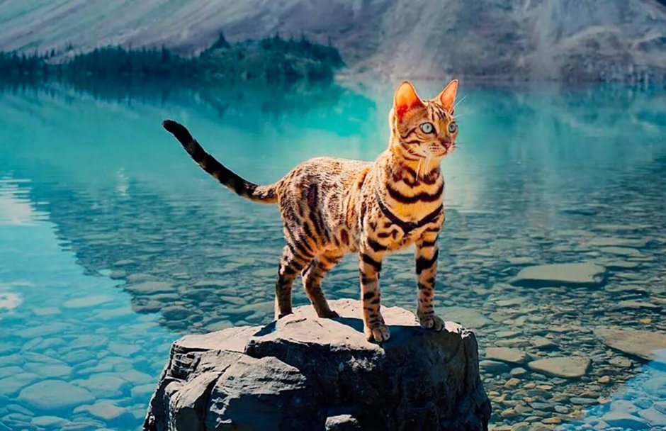 Котик на море