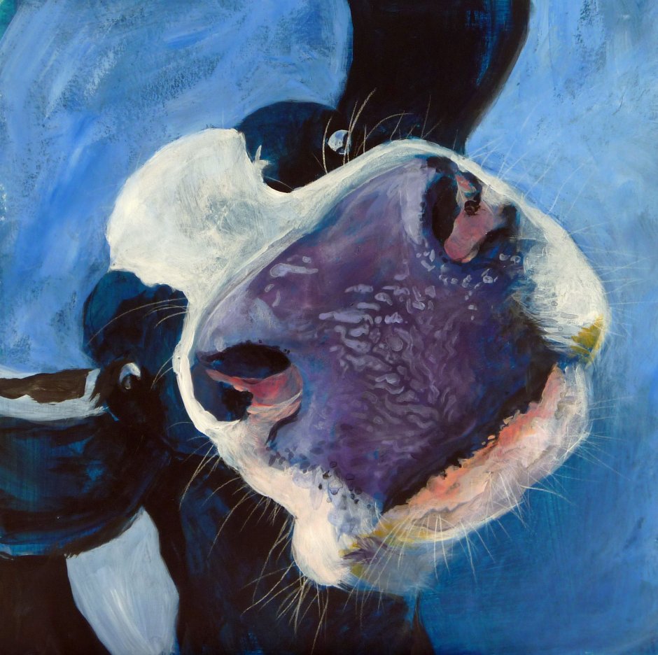 Корова акрилом