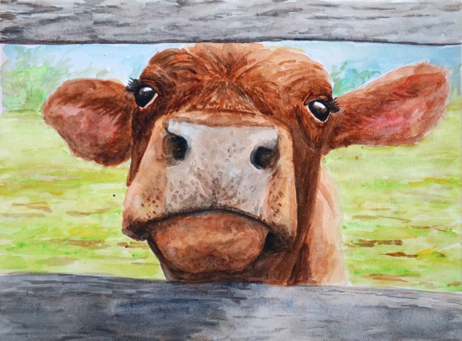 Грустный теленок