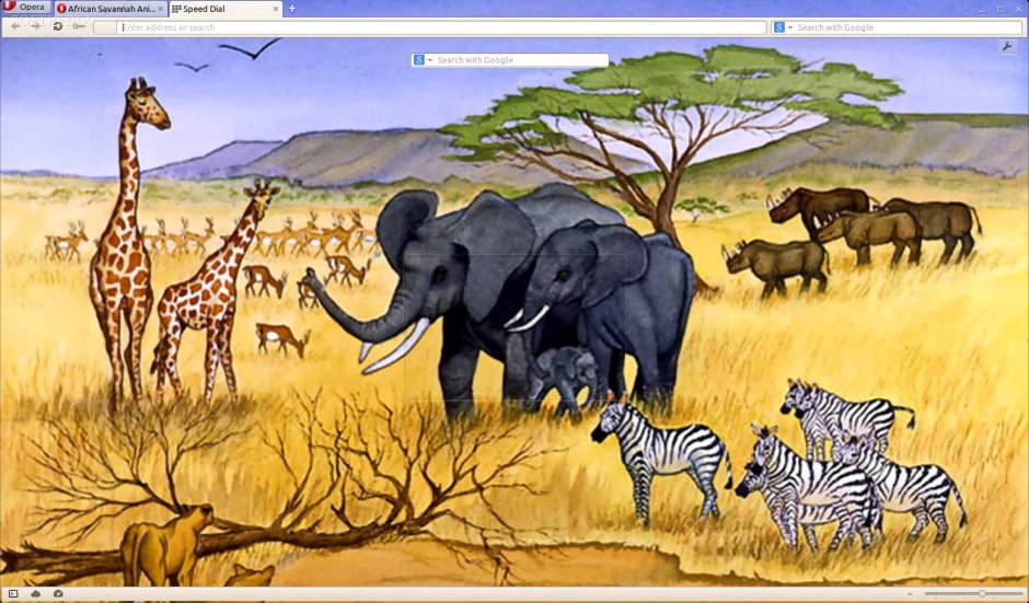 Животные саванны Африки для детей