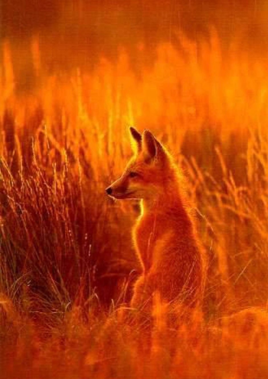 Лиса на закате