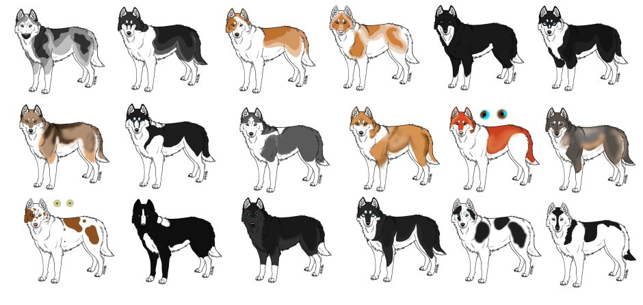 Порода Сибирский хаски окрасы