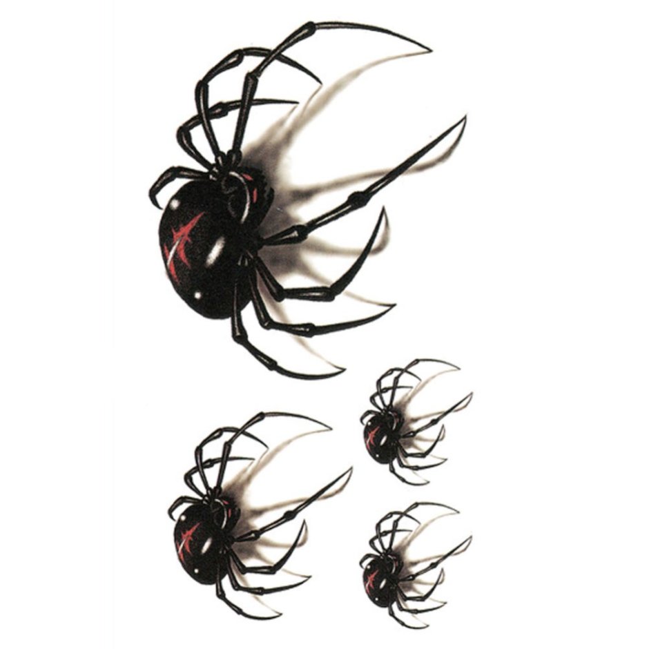 Наклейки тату паук