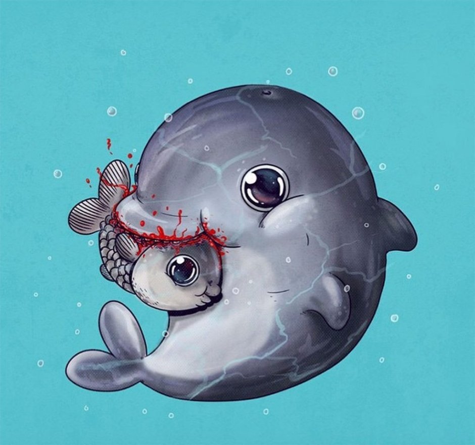 Дельфин арт милый