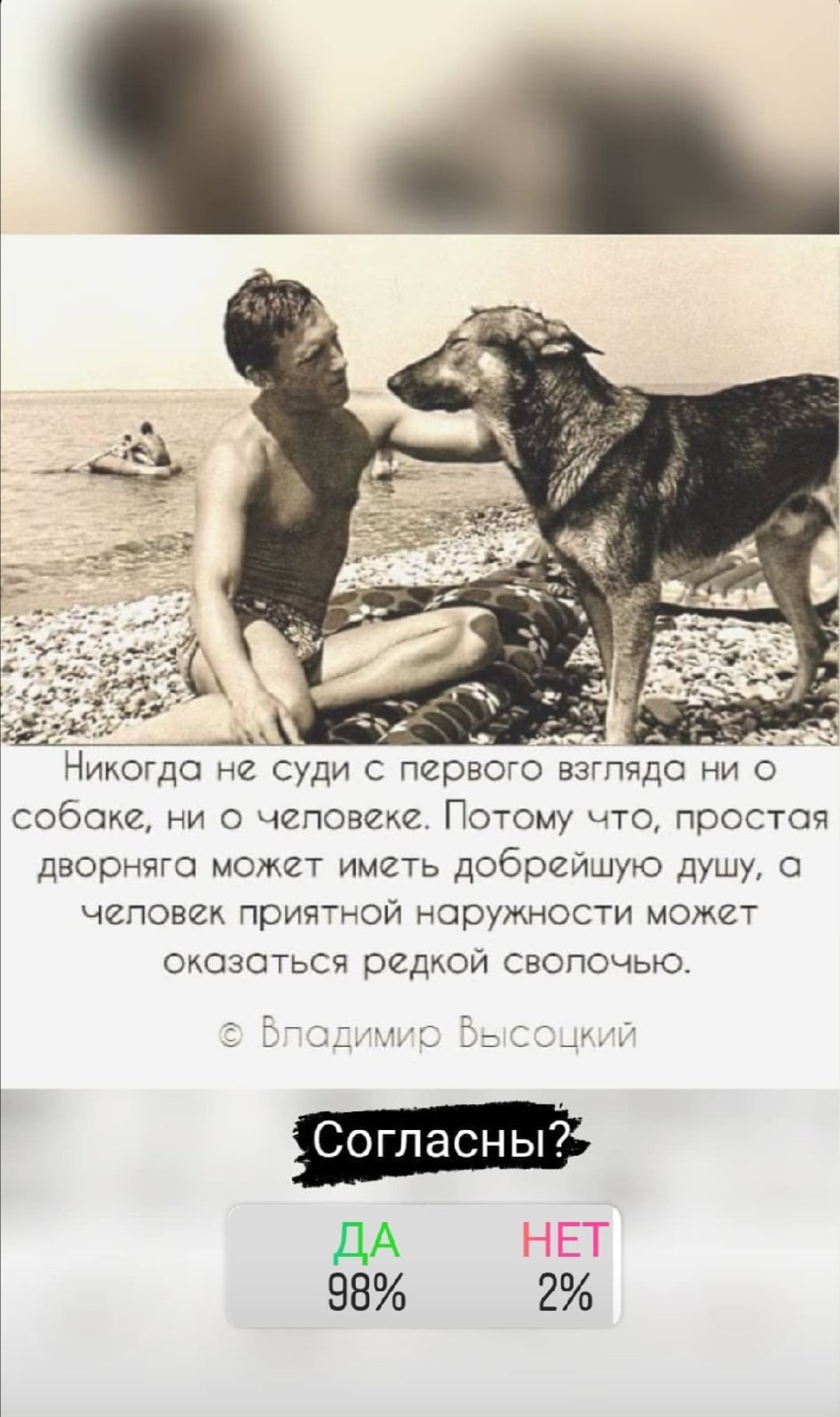 Никогда не судите с первого взгляда ни о собаке ни о человеке