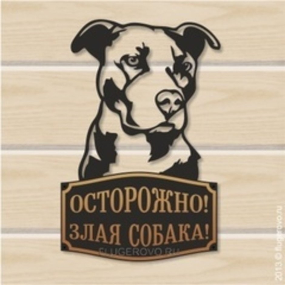 Табличка собака